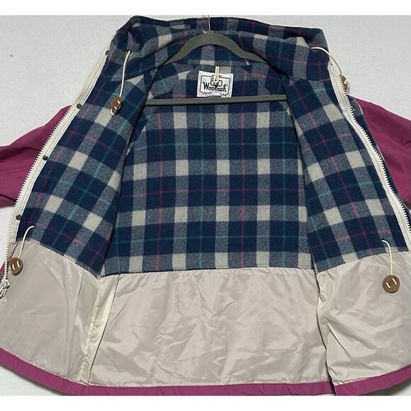 Vintage Woolrich Parka Jacket S 80s Outdoors USA Made Pink Womens Zip Snap - Picture 6 of 10